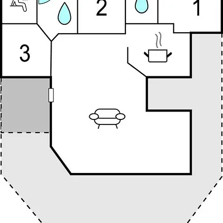 Three-bedroom In Bjert Сasa de vacaciones *